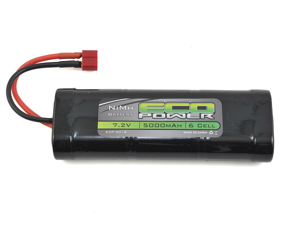 EcoPower 6-Cell NiMH Stick Pack Battery with T-Style Connector (7.2V 5000mAh) ECP-5016