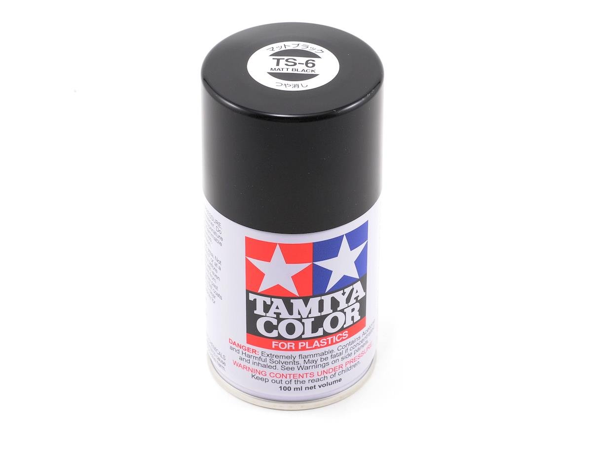 Tamiya TS-6 Matte Black Lacquer Spray Paint 100ml TAM85006